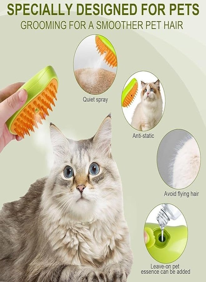 ZENOP Dog Steam Brush, Steam Brush for Cats and Dogs, 3 In 1 Steamy Pet Brush, Steaming Pet Hair Brush, Cat and Dog Comb with Steam, Pet Grooming Brush for Cats Multicolor (Pack Of 1) - Image 2